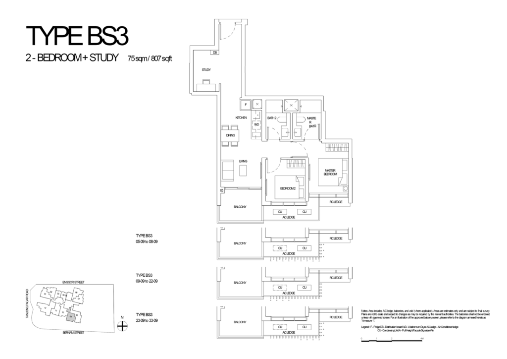 One-Bernam-2-Bedroom-Study-Type-BS3-807sqft