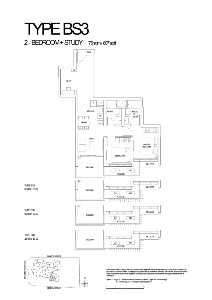 One-Bernam-2-Bedroom-Study-Type-BS3-807sqft
